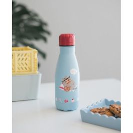 ERIK Botella Purrfect Love Pusheen Acero Inoxidable Doble Pared 260ml Hermética - 20cm Alto x 6,7cm Diámetro