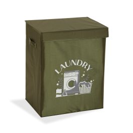 Cesto Ropa Plegable Oliva VERSA 30x51x40 cm (2 Unidades) Cesto Ropa Plegable Oliva VERSA 30x51x40 cm (2 Unidades)