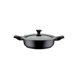 GSW 167833 Sartén Easy Click de Aluminio y Plástico 28 cm con Tapa de Cristal - Negra