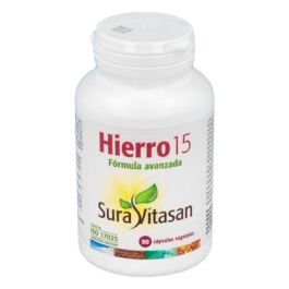 SURA VITASAN Hierro 15 mg Vitamina C y Vitaminas B, 90 Cápsulas para Formación de Glóbulos Rojos y Energía Precio: 17.5899999. SKU: B1BAFPVWKG