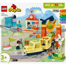 LEGO 10428 DUPLO My Town El Gran Tren Comunitario Interactivo - Juguete de Aprendizaje Temprano para 3 Años