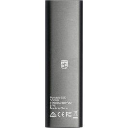 Philips Fm50Ss030P Disco Duro Externo SSD 500GB USB-C Gris Aluminio, Compacto y Ultradelgado Philips Fm50Ss030P Disco Duro Externo SSD 500GB USB-C Gris Aluminio, Compacto y Ultradelgado