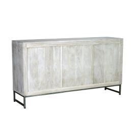 Giner y Colomer Aparador Madera Mango y Metal Blanco Envejecido 150 cm