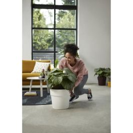 Elho B.for Original Maceta Redonda con Ruedas 35 Blanco para Interior Ø 35 x H 32 cm