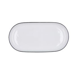 Quid Plato hondo de porcelana Gastro Black 32x16x3 cm blanco y negro (12 Unidades)