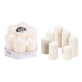 Basic & Co - Velas Blancas de Cera Ø55 mm, Set 7 Unidades, Alturas Variadas: 90mm a 148mm Precio: 14.58999971. SKU: B1GCJM8MMF