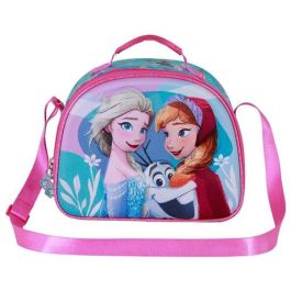Karactermania Bolsa Portamerienda 3D Frozen 2 Family Azul 25.5x10x20 cm con Cremallera y Forro Isotérmico