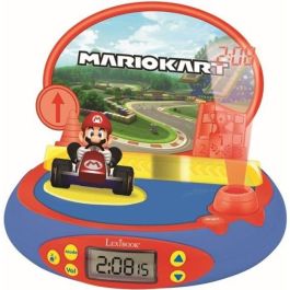 Lexibook Reloj Despertador Proyector MARIO KART Nintendo con 4 Sonidos de Videojuegos, Proyección de Hora y Alarma Repetición LCD
