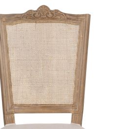 Silla Natural-Blanco Madera-Ratán Salón 44 X 48 X 98 cm