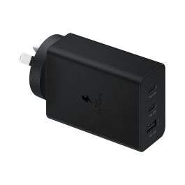 Samsung EP-T6530NBEGEU Cargador de Pared 65W Triple Puerto para Carga Rápida con 2x USB-C y 1x USB-A Negro