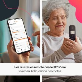 SPC 2334N Polaris Teléfono Móvil para Personas Mayores 4G Botón SOS, Compatible SPC Care, Teclas Grandes, Audífonos y Base de Carga Negro