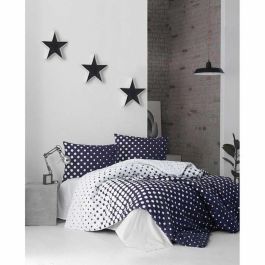 Aucune ASI8683743677962 Juego de cama - 1 funda nórdica 220x240 cm + 2 fundas de almohada 60x60 cm - 100% algodón reforzado - Azul
