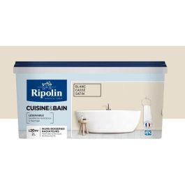 Pintura especial para paredes de baño y cocina RIPOLIN - Blanco mate satinado, 2L Precio: 66.59000018. SKU: B16GFW3LAG