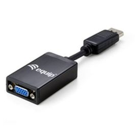 Equip Adaptador DisplayPort (DP) a VGA Macho a Hembra, Full HD 1920x1200, DP 1.1, Aluminio, con pestillo, 15cm