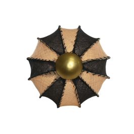 DKD Home Decor Lámpara Aplique de Pared Estilo Colonial Bicolor de Yute y Hierro 50 Ancho x 50 Fondo x 25 Alto cm para Bombilla E27 DKD Home Decor Lámpara Aplique de Pared Estilo Colonial Bicolor de Yute y Hierro 50 Ancho x 50 Fondo x 25 Alto cm para Bombilla E27