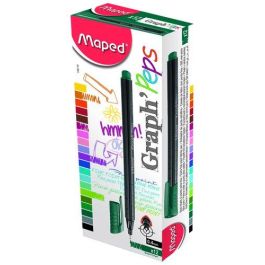 Rotulador Fibra Maped Graph Peps Green Forest 12 unidades Precio: 5.50000055. SKU: B1EFDJABA6