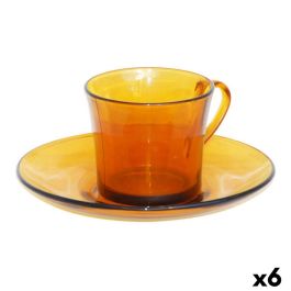 Set de 6 Tazas con Plato Lys Ambar 18 cl - Duralex (8 Cajas) Set de 6 Tazas con Plato Lys Ambar 18 cl - Duralex (8 Cajas)