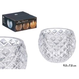 Giftdecor Portavela de Cristal Transparente con Diseño Rombo, Vidrio, Dimensiones: 9.2 cm x 7.5 cm x 9.2 cm (Set de 16) Precio: 36.49999969. SKU: B19ED62N5T