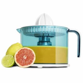 Cecotec Exprimidor Eléctrico ZitrusEasy Basic 40W 1L con Brazo Antigoteo BPA-Free Lavavajillas Transparente Turquesa Blanco