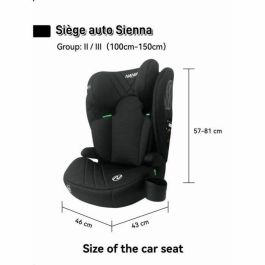 Nania NAN3760425910038 Silla de Coche con Cinturón Sienna Grupo 2/3 Talla I Negra