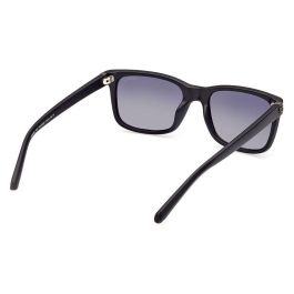 Guess GU00066 02D Gafas de Sol para Hombre Rectangulares Polarizadas Negro Mate Cristales Humo 55mm 19mm 150mm