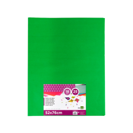 Liderpapel Papel Seda Verde 52x76 cm 18 gr Paquete 25 Hojas