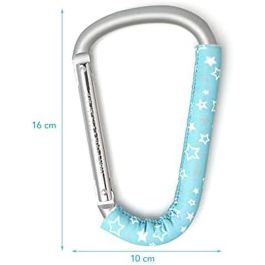 Mosquetón Azul Estrellas