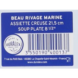 Plato Hondo Duralex Beau Rivage 21.5 cm Marine (36 Unidades) Plato Hondo Duralex Beau Rivage 21.5 cm Marine (36 Unidades)