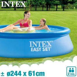 Piscina hinchable redonda easy set con depuradora filtro (capacidad 1942 litros) 244x61 cm Piscina hinchable redonda easy set con depuradora filtro (capacidad 1942 litros) 244x61 cm
