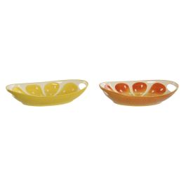 Bandeja Tropical DKD Home Decor Naranja Verde 16.5 x 6 x 30.6 cm (2 Unidades) Precio: 25.4999998. SKU: B1CX8Y6GFS