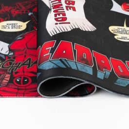 ERIK Alfombrilla Gaming Deadpool Marvel 80x35cm, Textil Impermeable Alta Densidad, Base Antideslizante y Bordes Reforzados para Teclado y Ratón
