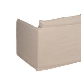 Sofá 3 Plazas Crema Tejido-Madera 210 X 97 X 89 cm