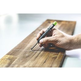Pica Lápiz de carpintero recargable - Marcador automático dry grafito para artesanos profesionales, lavable, con funda y sacapuntas integrado