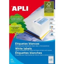 Apli Etiquetas Adhesivas 48,5x16,9 mm Blanco para Inkjet y Láser, Pack 100 Hojas (6.800 Etiquetas) Precio: 17.89000004. SKU: S8400834