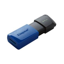 Kingston DataTraveler Exodia M 64GB USB 3.2 Gen 1 (USB 3.0) Negro/Azul - Pack de 2 Pendrives