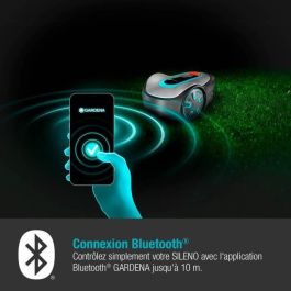 Gardena Robot cortacésped SILENO minimo 250m² compacto y ágil, con Bluetooth, corta bajo lluvia y fácil limpieza