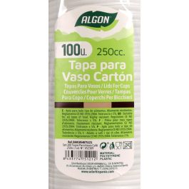 Set de 100 tapas para vasos de café 250 cc Algon (20 Cajas) Set de 100 tapas para vasos de café 250 cc Algon (20 Cajas)