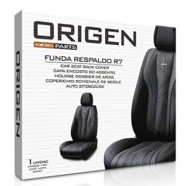 Origen R7 ORG80126 Funda de Respaldo Universal Negra para Asientos de Coche, Símil Piel, Compatible con Airbag Lateral