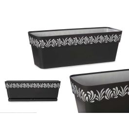 Jardinera Gaia Antracita 50 cm Plastico con Reserva de Agua - Stefanplast (12 Unidades) Precio: 85.58999977. SKU: S3610153