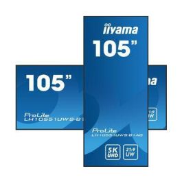 Monitor Profesional Iiyama 105" (LH10551UWS-B1AG) / Tiempo Operacion 24/7 / Uso Horizontal y Vertical / Ips / 5120X2160 5K Uw / 8Ms / 500Cd / 21:9 / Rs-232C / Rj45 / Hdmi X 1 / Dp X 1 / Usb-C X 2/ Usb X6 / Slot Ops / Vesa 1500X600 Monitor Profesional Iiyama 105" (LH10551UWS-B1AG) / Tiempo Operacion 24/7 / Uso Horizontal y Vertical / Ips / 5120X2160 5K Uw / 8Ms / 500Cd / 21:9 / Rs-232C / Rj45 / Hdmi X 1 / Dp X 1 / Usb-C X 2/ Usb X6 / Slot Ops / Vesa 1500X600