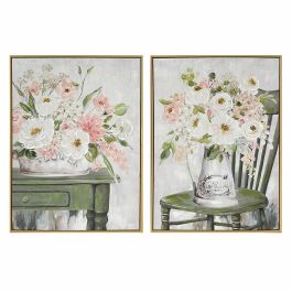 Cuadro Shabby DKD Home Decor Verde Multicolor 3.5 x 80 x 60 cm (2 Unidades) Precio: 76.4999994. SKU: S3039125
