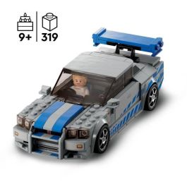 LEGO 76917 Speed Champions Réplica Coche de Carreras Nissan Skyline GT-R (R34) de 2 Rápido 2 Furioso, Kit de Construcción
