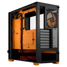 Fractal Design Pop Air RGB Orange Core TG Clear Tint Caja Torre PC con Ventana Cristal Templado y RGB Negro Naranja ATX mATX Mini-ITX