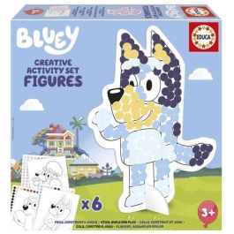 Set creativo 3D de bluey con 4 personajes diferentes ¡colorea, monta y juega!