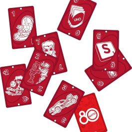 UNO JGK30 Juego del Uno Rubí 80 Aniversario Edición Especial Español, Francés, Alemán, Portugués, Inglés