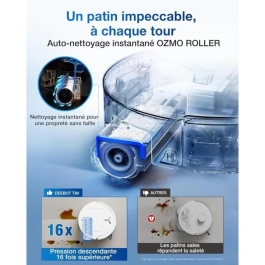 Ecovacs T80 OMNI Robot Aspirador y Fregador 18.000 Pa Limpieza Automática Instantánea OZMO Roller ZeroTangle 3.0