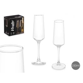 Copa Champagne Cónica Vivalto 250 ml Vidrio Transparente 25 cm Alto (24 Unidades) Precio: 43.49999973. SKU: B1E3427XRB