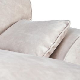 Sofá Chaise Longue Beige Tejido Salón 114 X 155 X 92 cm