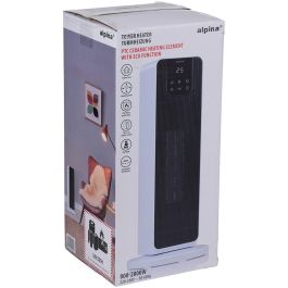 Calefactor de torre 800/2000 W, blanco, 21 x 21 x 46 cm