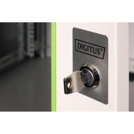 Digitus Armario Rack Mural Unique 12U 600x600mm Gris, Capacidad 100kg, Puerta de Vidrio